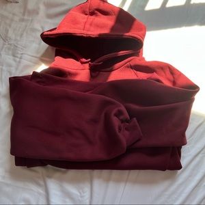 burgundy oversized hoodie never worn